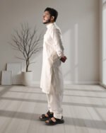 Off-White Shalwar Qameez - Image 4